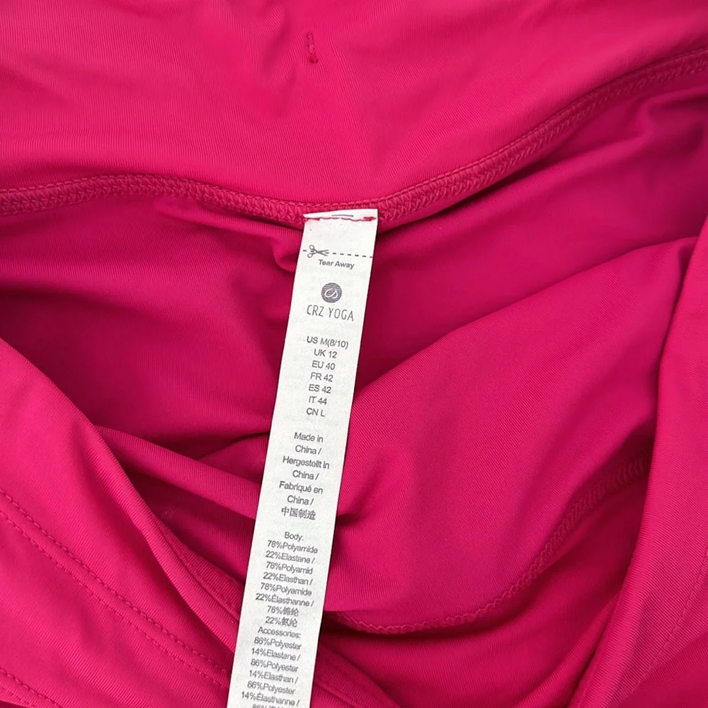 CRZ YOGA hot pink sports shorts_3